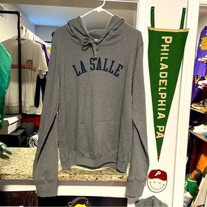 Vintage Mens XL Gray LaSalle University Explorers Pullover Hoodie